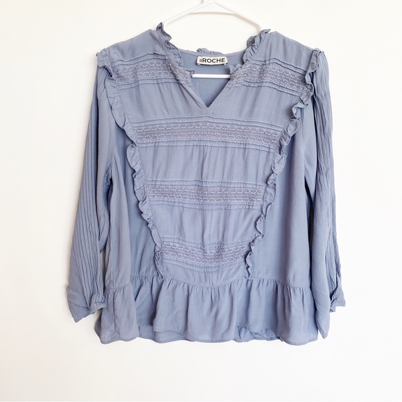 ST Roche Tops - ST ROCHE Blouse with ruffle detail - Size Small